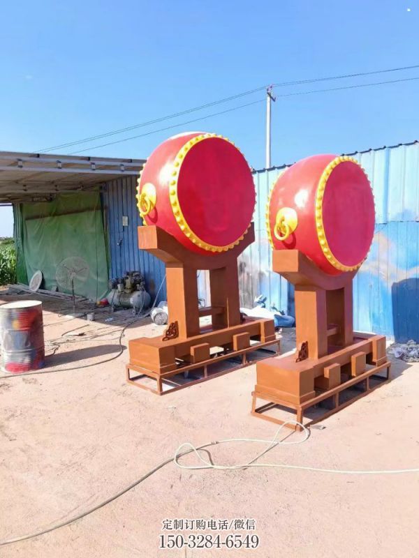 湘西景观战鼓雕塑 剪影喜庆雕塑 商业街民族雕塑 湘西景观战鼓雕塑 剪影喜庆雕塑 商业街民族雕塑