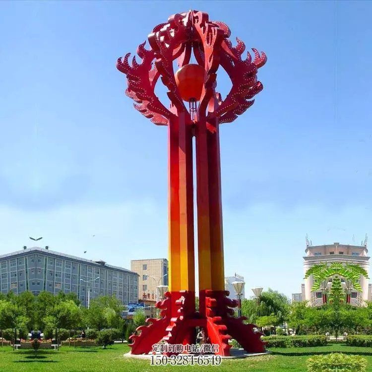郴州街道精神堡垒雕塑 现代景观标牌雕塑 彩绘标识雕塑 郴州街道精神堡垒雕塑 现代景观标牌雕塑 彩绘标识雕塑
