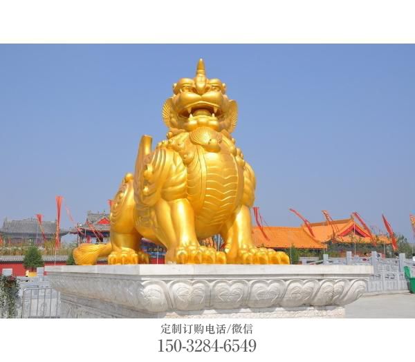 郴州广场貔貅雕塑,动物彩绘雕塑,抽象效果 郴州广场貔貅雕塑,动物彩绘雕塑,抽象效果